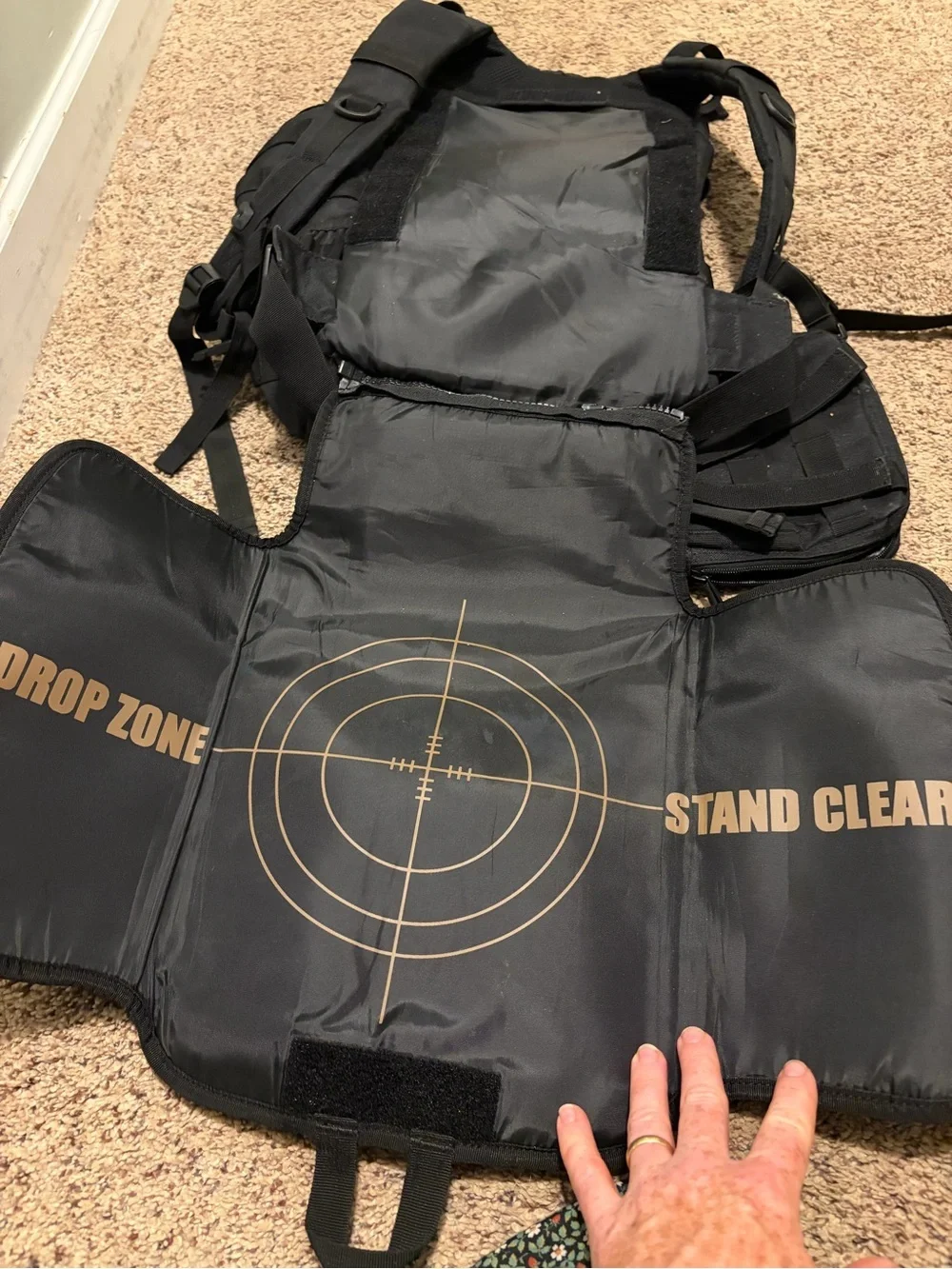 TBG Black Tactical Backpack for Men - Rugged Everyday Carry diaper bag